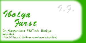 ibolya furst business card